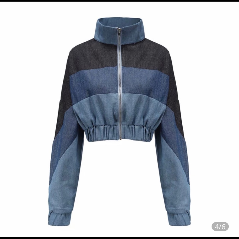 Stacked multi denim jacket